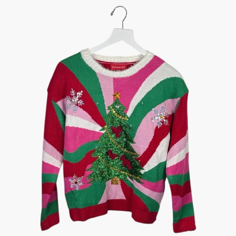 Blizzard Bay Sweater Christmas Holiday Light Up Ugly Sweater NEW W2057 Sz S